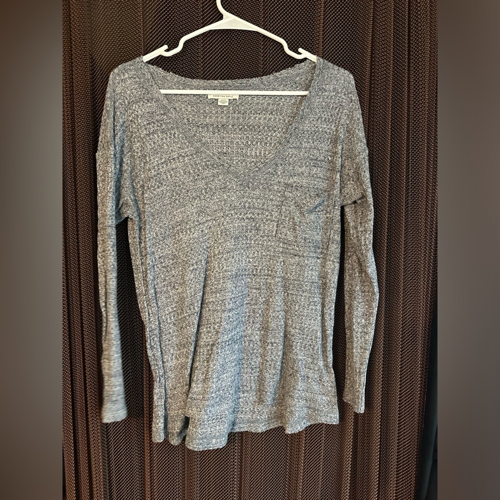 American Eagle Gray/Blue Sweater